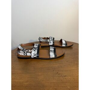 Naturalizer Kelsie Snake Print Flat Sandals Women's Size 11M